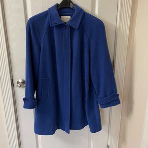 Appleseed's Petite Wool Balmacaan - Sapphire Blue - PXL